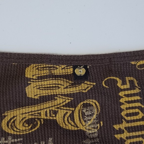 Vintage Apple Bottom Jeans Top Women's Plus Size 1 Brown Gold - Picture 11 of 12